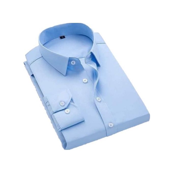 Chemise Manches Longues Pour Homme Bleu 1