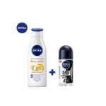NIVEA Lait Q10 250Ml + Roll On Black and White Homme 50Ml